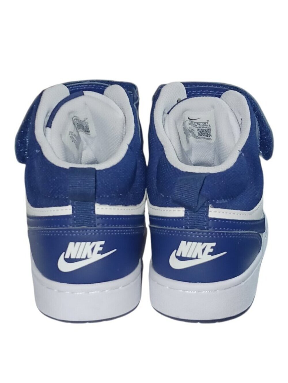 Nike Court Borough Mid Sneakers   Blue White  Like New - Picture 2 of 4